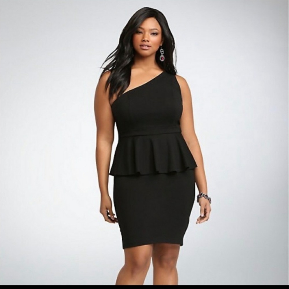 One Shoulder Peplum Dress
